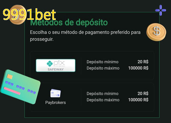 O cassino 9991betbet oferece uma grande variedade de métodos de pagamento
